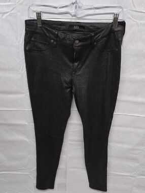 ABS Allen Schwartz Black Coated Skinny Jeans for Women Size 27 ( 4)